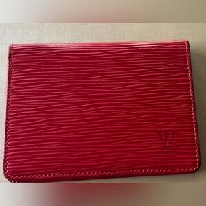 Louis Vuitton Vibrant Red CARD CASE WALLET